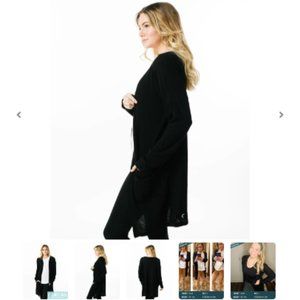ZYIA Black Lounge Boyfriend Cardigan BNWT